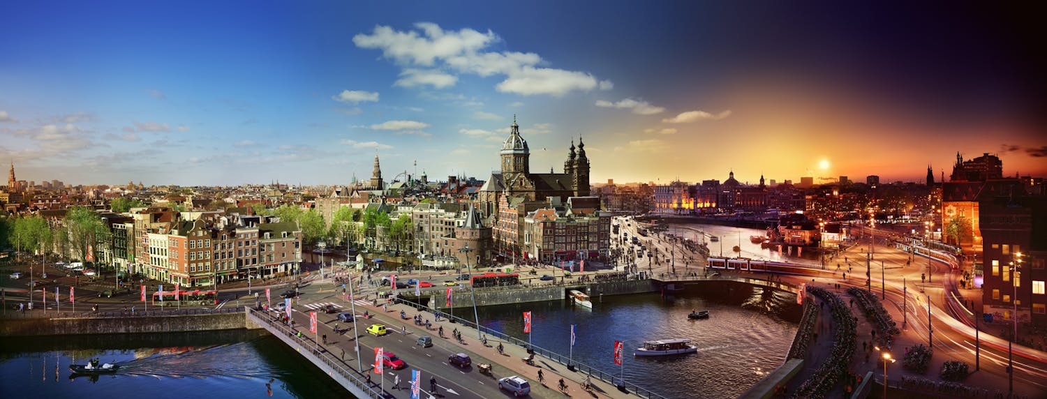 Panoramabillede af Amsterdam